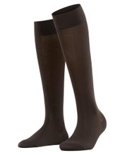 Falke Knee Socks Cotton Touch (sustainable cotton) dark brown Women - 1 Pair