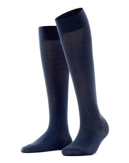 Falke Kniestrümpfe Cotton Touch (nachhaltige Baumwolle) navyblau Damen - 1 Paar