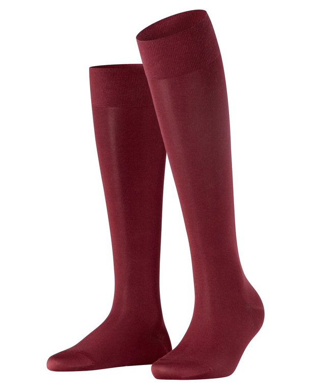 Falke Kniestrümpfe Cotton Touch (nachhaltige Baumwolle) weinrot Damen - 1 Paar