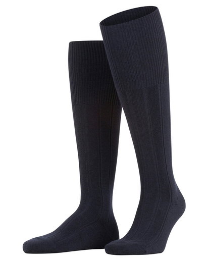 Falke Kniestrümpfe Lhasa Rib 2024 (temperaturausgleichende Merinowolle) navyblau Herren - 1 Paar