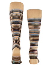 Falke Knee Socks Microblock (Cotton) brown/multicoloured Men - 1 Pair
