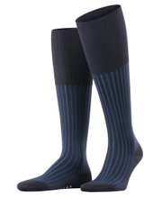 Falke Knee Socks Shadow (Business Socks, Cotton) Navy Men - 1 Pair