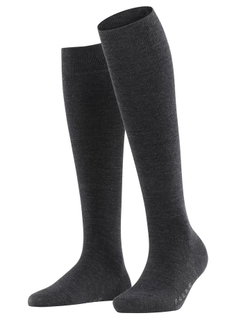 Falke Kniestrümpfe Softmerino (temperaturausgleichende Merinowolle) anthrazitgrau Damen - 1 Paar