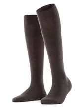 Falke Kniestrümpfe Softmerino (temperaturausgleichende Merinowolle) dunkelbraun Damen - 1 Paar