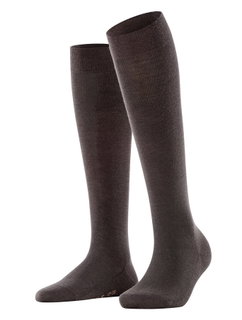 Falke Kniestrümpfe Softmerino (temperaturausgleichende Merinowolle) dunkelbraun Damen - 1 Paar