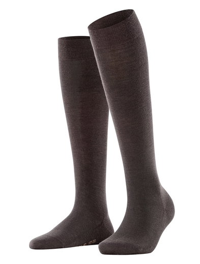 Falke Kniestrümpfe Softmerino (temperaturausgleichende Merinowolle) dunkelbraun Damen - 1 Paar