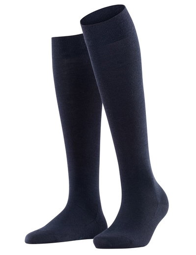 Falke Kniestrümpfe Softmerino (temperaturausgleichende Merinowolle) navyblau Damen - 1 Paar