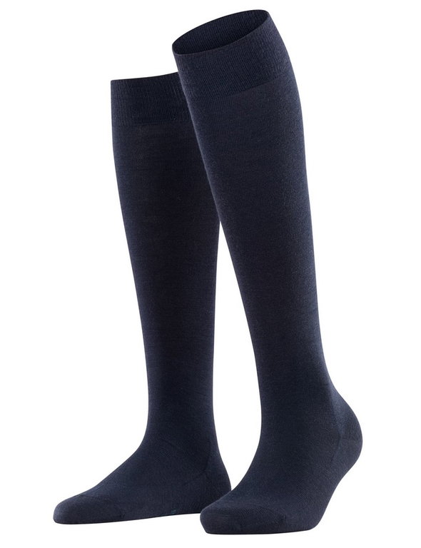 Falke Kniestrümpfe Softmerino (temperaturausgleichende Merinowolle) navyblau Damen - 1 Paar