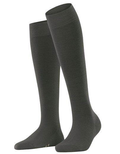 Falke Kniestrümpfe Softmerino (temperaturausgleichende Merinowolle) graubraun Damen - 1 Paar