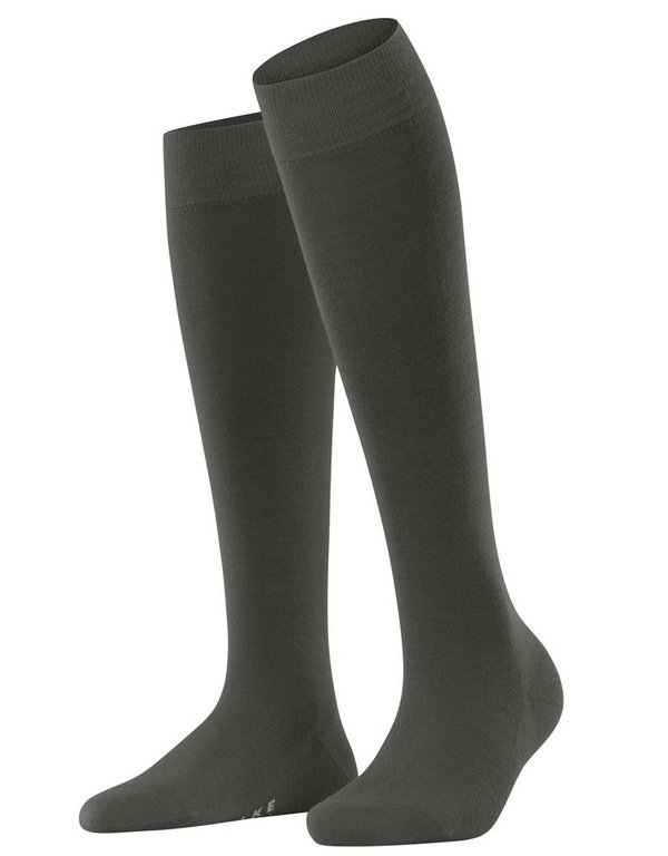 Falke Kniestrümpfe Softmerino (temperaturausgleichende Merinowolle) graubraun Damen - 1 Paar