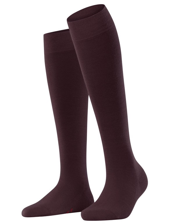 Falke Kniestrümpfe Softmerino (temperaturausgleichende Merinowolle) weinrot Damen - 1 Paar