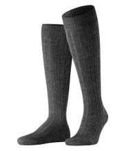 Falke Kniestrümpfe Teppich im Schuh (klimaregulierende Merinowolle) anthrazitgrau Herren - 1 Paar