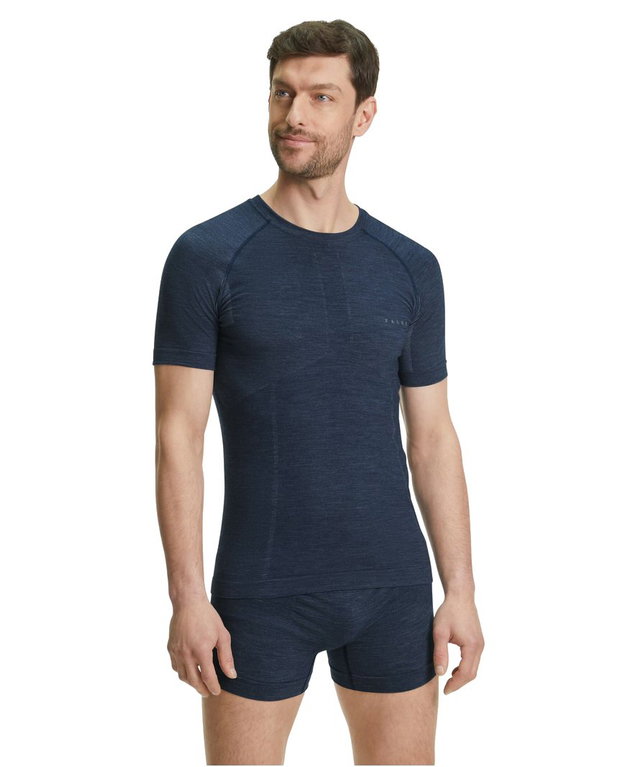 Falke Kurzarmshirt Wool-Tech Light (optimale Passform) Unterwäsche spaceblau Herren