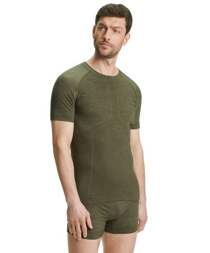 Falke Kurzarmshirt Wool-Tech Light (optimale Passform) Unterwäsche herbgrün Herren