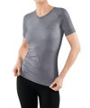Falke Funktionsunterwäsche Kurzarmshirt Wool Tech Light (feinste Merinowolle) grau Damen