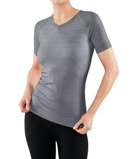Falke Funktionsunterwäsche Kurzarmshirt Wool Tech Light (feinste Merinowolle) grau Damen