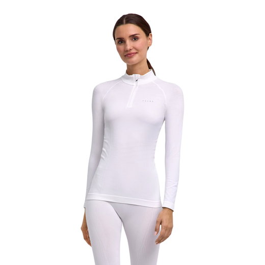 Falke Funktionsunterwäsche Langarmshirt Maximum Warm Half-Zip 2026 - weiss Damen