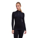 Falke Funktionsunterwäsche Langarmshirt Maximum Warm Half-Zip 2026 - schwarz Damen