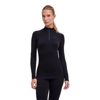 Falke Funktionsunterwäsche Langarmshirt Maximum Warm Half-Zip 2026 - schwarz Damen