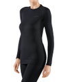 Falke Funktionsunterwäsche Langarmshirt Maximum Warm - schwarz Damen