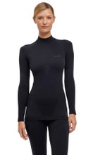 Falke Funktionsunterwäsche Langarmshirt Warm mit kragen 2024 (maximale Bewegungsfreiheit) schwarz Damen