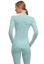 Falke Funktionsunterwäsche Langarmshirt Warm mit kragen 2024 (maximale Bewegungsfreiheit) hellblau Damen