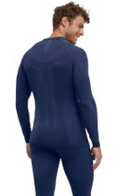 Falke Functional Underwear Long Sleeve Shirt Warm with Collar (Perfect Moisture and Temperature Regulation) Space Blue Men's