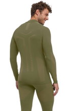Falke Funktionsunterwäsche Langarmshirt Warm mit kragen (perfekte Feuchtigkeits-und Temperaturregulierung) herbgrün Herren