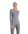 Falke Funktionsunterwäsche Langarmshirt Wool-Tech (hervorragendes Feuchtigkeitsmanagement) grau Damen