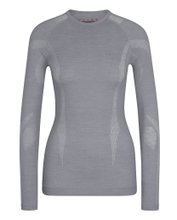 Falke Funktionsunterwäsche Langarmshirt Wool-Tech (hervorragendes Feuchtigkeitsmanagement) grau Damen