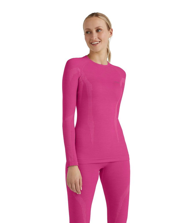 Falke Funktionsunterwäsche Langarmshirt Wool-Tech (hervorragendes Feuchtigkeitsmanagement) orchidpink Damen