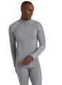 Falke Funktionsunterwäsche Langarmshirt Wool-Tech Half-Zip (hervorragendes Feuchtigkeitsmanagement) grau Herren