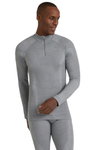 Falke Funktionsunterwäsche Langarmshirt Wool-Tech Half-Zip (hervorragendes Feuchtigkeitsmanagement) grau Herren