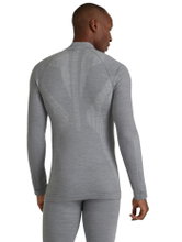 Falke Funktionsunterwäsche Langarmshirt Wool-Tech Half-Zip (hervorragendes Feuchtigkeitsmanagement) grau Herren