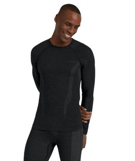 Falke Funktionsunterwäsche Langarmshirt Wool-Tech (hervorragendes Feuchtigkeitsmanagement) schwarz Herren
