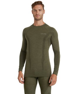 Falke Funktionsunterwäsche Langarmshirt Wool-Tech (hervorragendes Feuchtigkeitsmanagement) olivegrün Herren