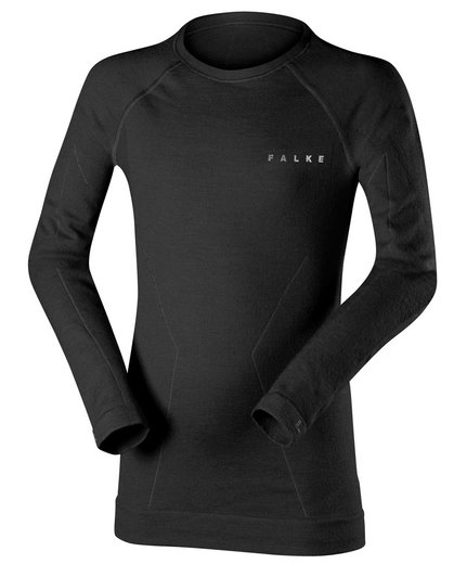 Falke Funktionsunterwäsche Langarmshirt Wool-Tech (maximale Bewegungsfreiheit) schwarz Kinder