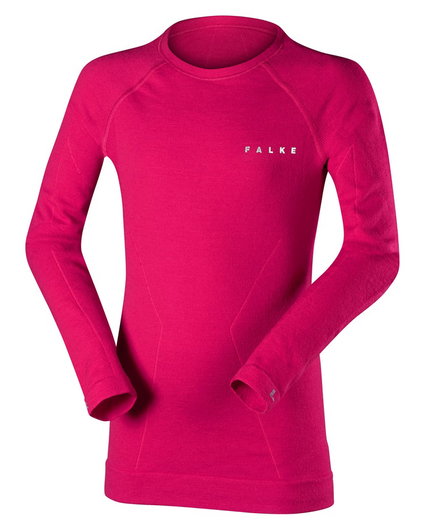 Falke Funktionsunterwäsche Langarmshirt Wool-Tech (maximale Bewegungsfreiheit) berrypink Kinder