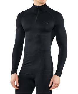 Falke Long Sleeve Maximum Warm Half-Zip (high thermal insulation) Underwear black Men