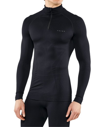 Falke Langarmshirt Maximum Warm Half-Zip (hohe wärmeisolierung) Unterwäsche schwarz Herren