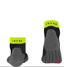 Falke Laufsocke RU4 Endurance Short (mittelstarke Polsterung) grau/schwarz/grün Herren - 1 Paar