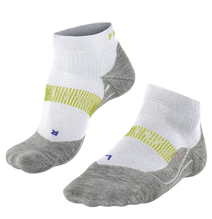 Falke Laufsocke RU4 Endurance Cool Short (mittelstarke Polsterung, kühlend) weiss/grau Herren - 1 Paar