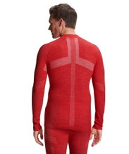 Falke Funktionsunterwäsche Langarmshirt Wool-Tech (feinste Merinowolle, hohe Bewegungsfreiheit) rot Herren