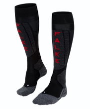 Skarpety narciarskie Falke SK5 (dla zawodników, ultralekkie wyściełanie) czarne/szare damskie - 1 para