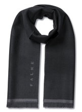 Falke scarf (100% virgin wool) black 184cm x 35cm - 1 piece