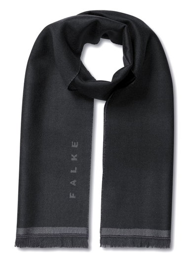 Falke scarf (100% virgin wool) black 184cm x 35cm - 1 piece