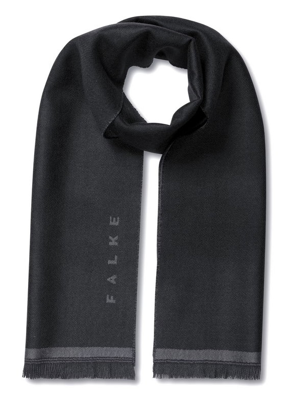Falke scarf (100% virgin wool) black 184cm x 35cm - 1 piece