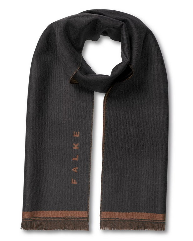 Falke scarf (100% virgin wool) brown 184cm x 35cm - 1 piece