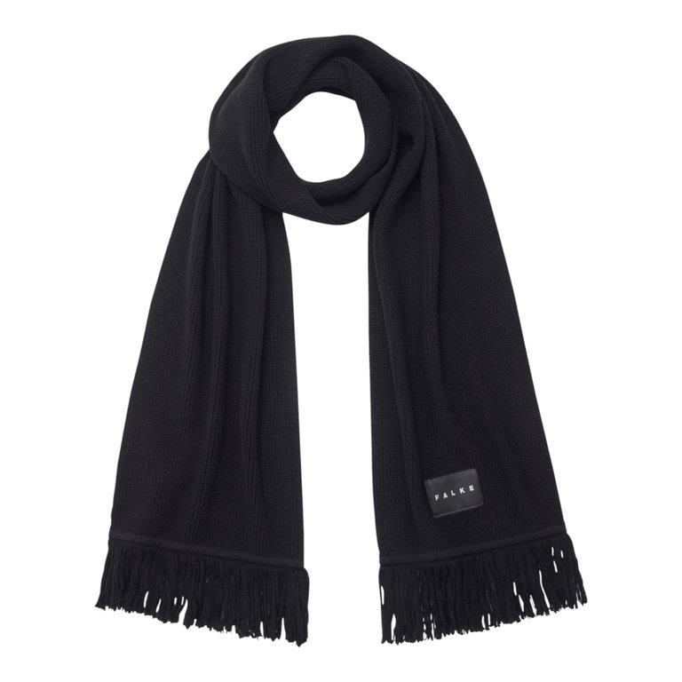 Falke Schal (Schurwolle) schwarz 200cm x 30cm - 1 Stück