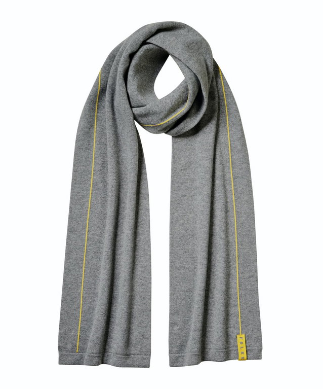 Falke Schal - Schurwollmischung mit Kaschmir - grau Herren/Damen - 1 Stück